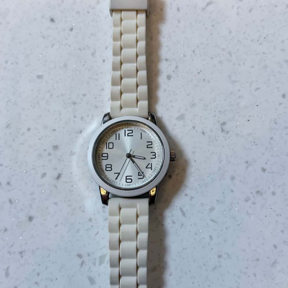 Fmd White Silicone Band Women's Watch